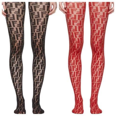 red fendi stockings|luxury women's stockings.